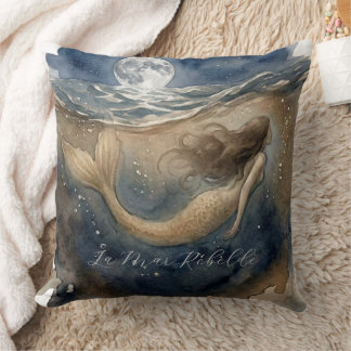 Cojín Decorativo Sirena Mar Costa Oscura