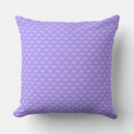 Cojín Decorativo Sirena moderna elegante azul y violeta