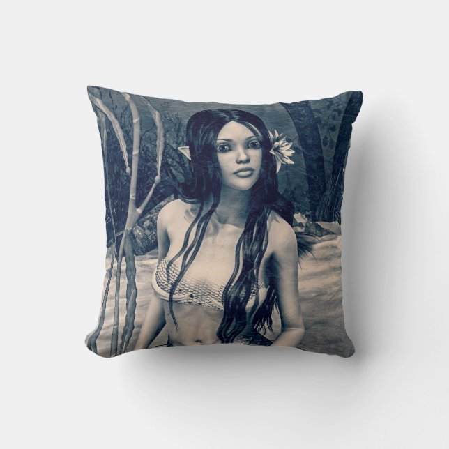 Cojín Decorativo Sirena Retro (Anverso)