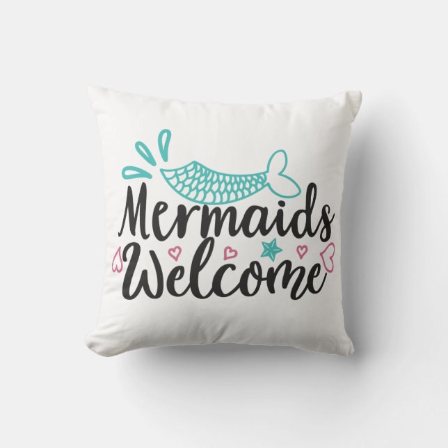 Cojín Decorativo Sirenas Bienvenidas (Anverso)
