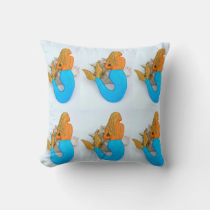 Cojín Decorativo sirenas de cola azul