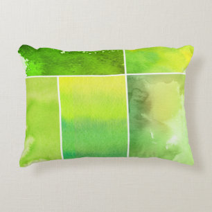 Cojín Decorativo Sistema del extracto de la acuarela pintado a mano