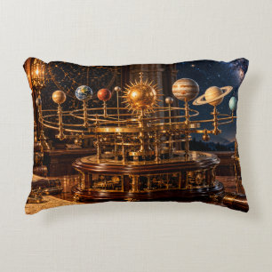 Cojín Decorativo Sistema Solar Dorado Antiguo