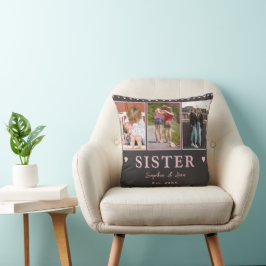 Cojín Decorativo Sisters Custom Photo Pillow – Personalized Gift