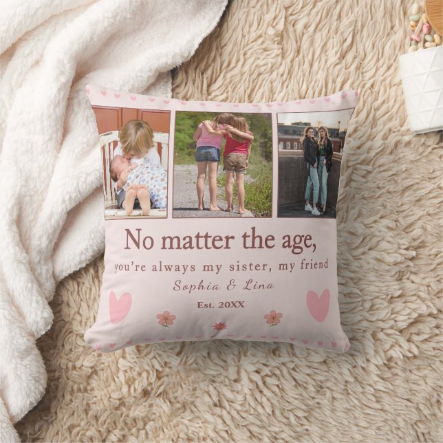 Cojín Decorativo Sisters Forever – Custom Photo  personalized   (Manta)