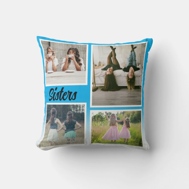 Cojín Decorativo Sisters Photo Collage. The Best Kind of Therapy (Anverso)
