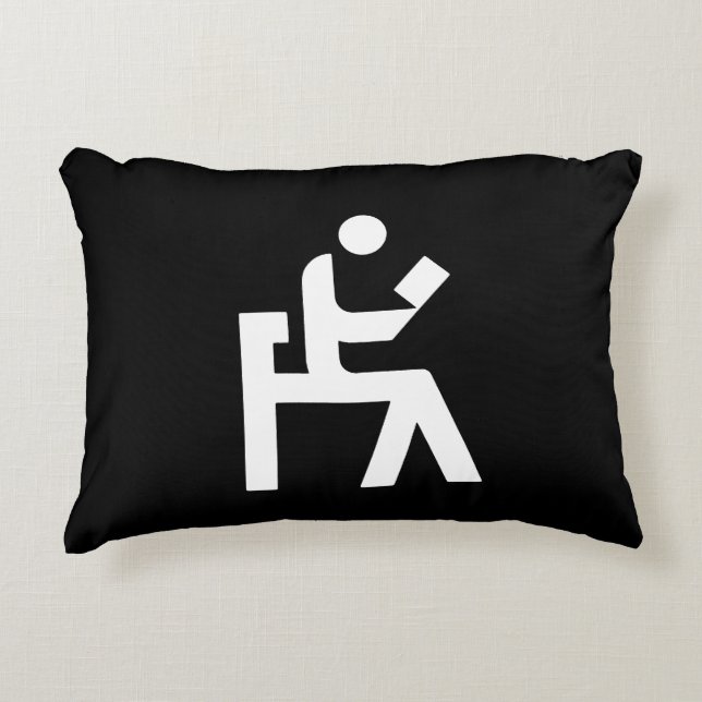 Cojín Decorativo Sitio de lectura de la biblioteca (Anverso)