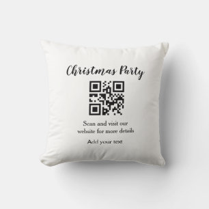 Cojín Decorativo Sitio web de fiesta de Navidad simple código de ba