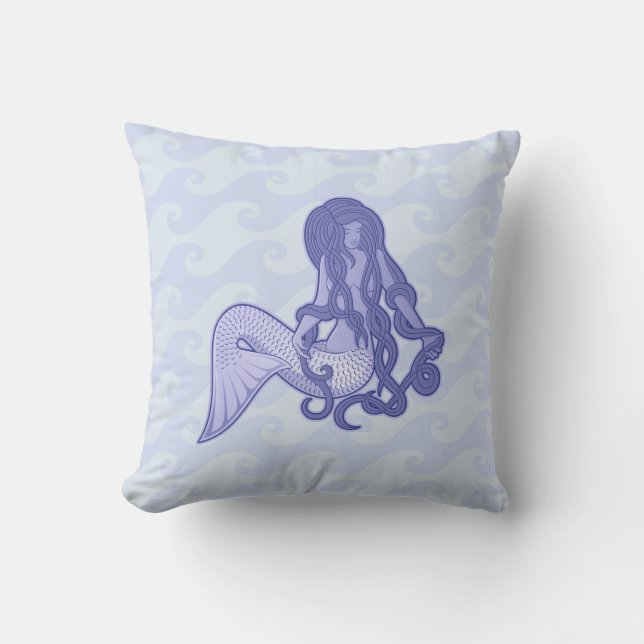 Cojín Decorativo Sitting Mermaid Blue (Anverso)