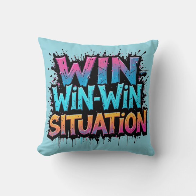 Cojín Decorativo Situación WIN-WIN (Anverso)