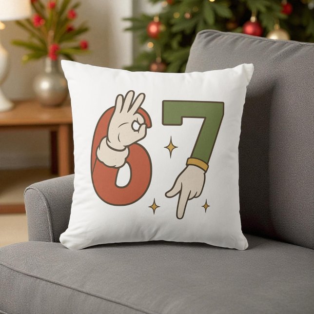 Cojín Decorativo  Six Seven 67 6 7 Santa Elf Christmas Meme (Subido por el creador)