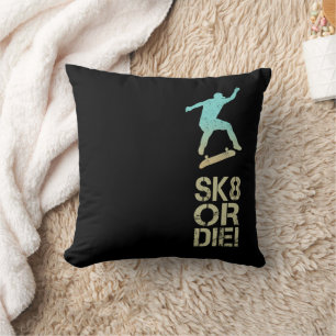 Cojín Decorativo ¡Sk8 O Muere! Olli Skater Vintage For Skateboarder