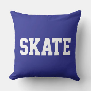 Cojín Decorativo SKATE Diversión Negrita Atlética Texto Blanco Sobr
