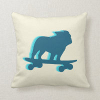 Skateboarding Bulldog inglesa Silhouette