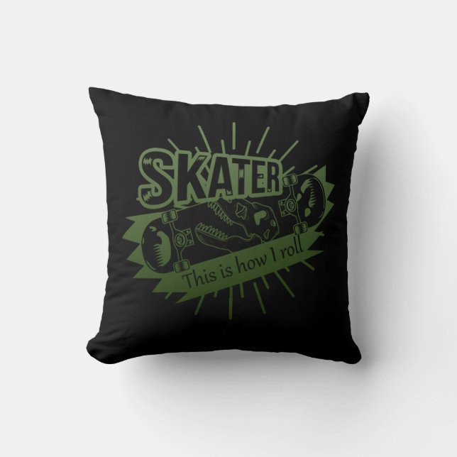 Cojín Decorativo Skater - Así es como rollo (Anverso)