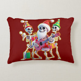 Cojín Decorativo **Skeleton 3D Christm Santa Party – Funnyas Skelet