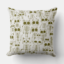 Cojín Decorativo Skeleton Cat Fish Skeleton Bone Leggings