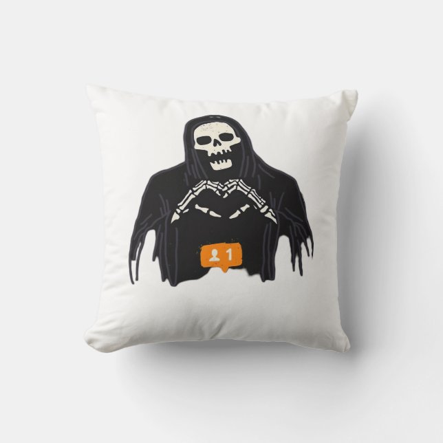 Cojín Decorativo Skeleton Hand Hearlower Classic (Anverso)