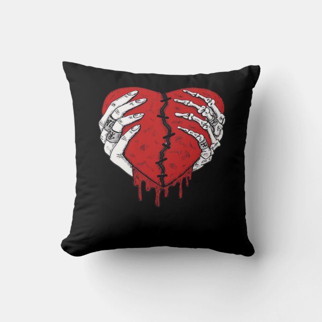 Cojín Decorativo Skeleton Hands Hearts Classic Trending (Anverso)