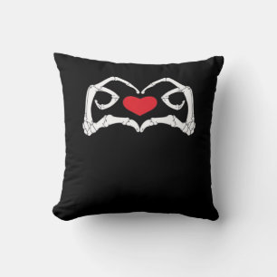 Cojín Decorativo Skeleton Heart And Hands Funny