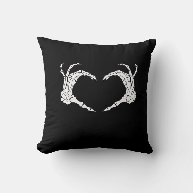 Cojín Decorativo Skeleton Heart Hands Classic (Anverso)