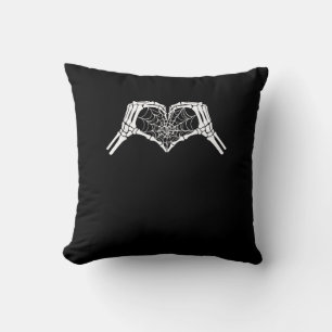 Cojín Decorativo Skeleton Heart Hands Spiderweb Halloween Spooky Wo