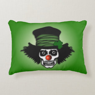 Cojín Decorativo Skeleton Irlandés Clown Green