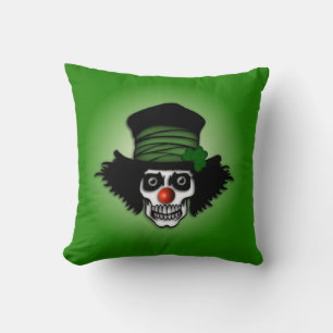 Cojín Decorativo Skeleton Irlandés Clown Green