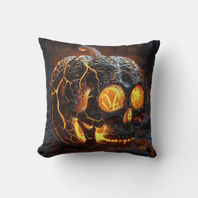 Cojín Decorativo Skeleton Jack-O-Lantern (Anverso)