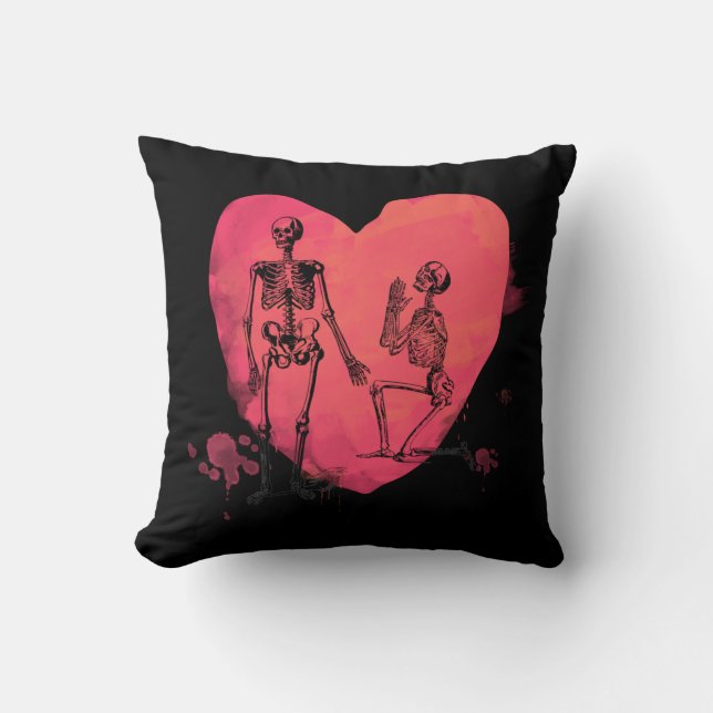 Cojín Decorativo Skeleton Love (Anverso)