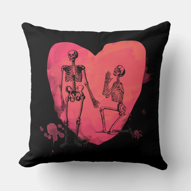 Cojín Decorativo Skeleton Love (Anverso)