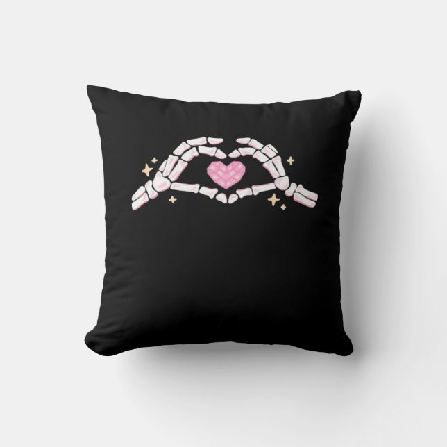 Cojín Decorativo Skeleton Mands Heart Funny (Anverso)