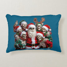 Skeleton Santa Christmas Group Photo – Festive 3D 