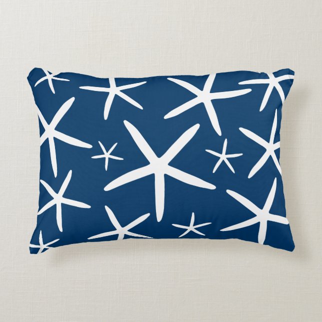 Cojín Decorativo Skinny Starfish | Azul Marino (Anverso)
