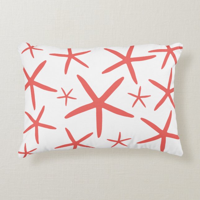 Cojín Decorativo Skinny Starfish | Coral (Anverso)