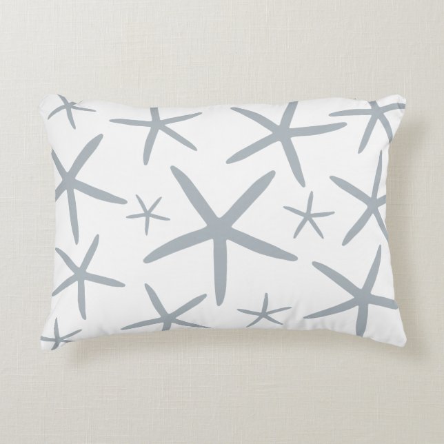 Cojín Decorativo Skinny Starfish | Gris plateado (Anverso)