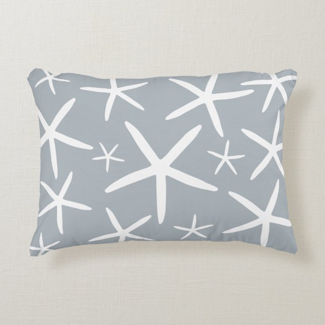 Cojín Decorativo Skinny Starfish | Gris plateado (Anverso)