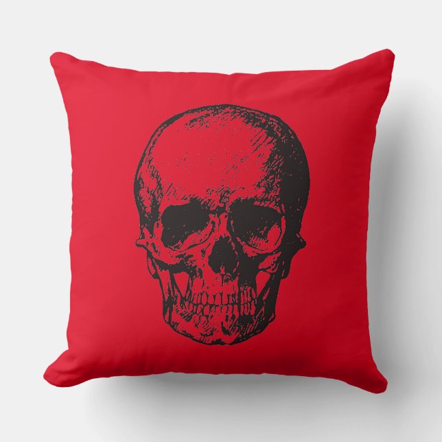 Cojín Decorativo Skull Red Pop Art (Anverso)