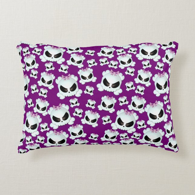 Cojín Decorativo Skullz femenino (Anverso)