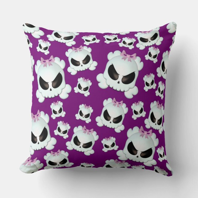 Cojín Decorativo Skullz femenino (Anverso)