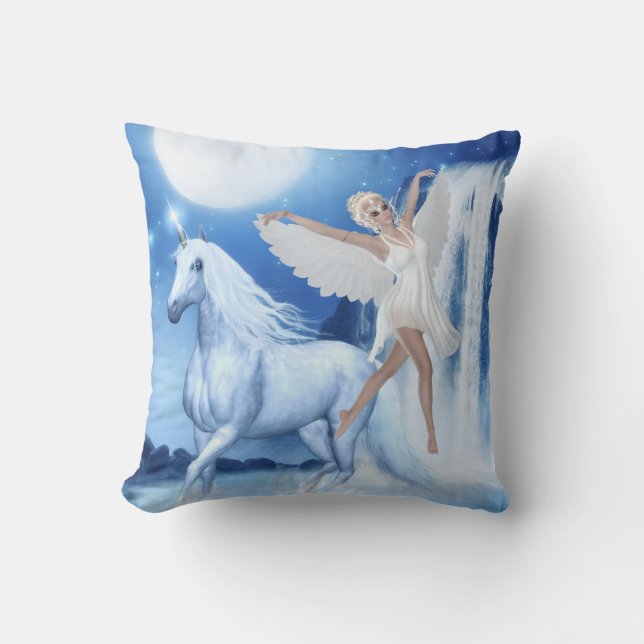 Cojín Decorativo Sky Faerie Aspárrs y Unicorn (Anverso)