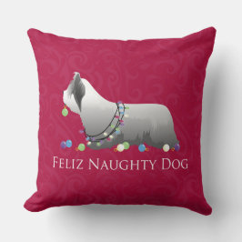 Cojín Decorativo Skye Terrier Merry Christmas Design