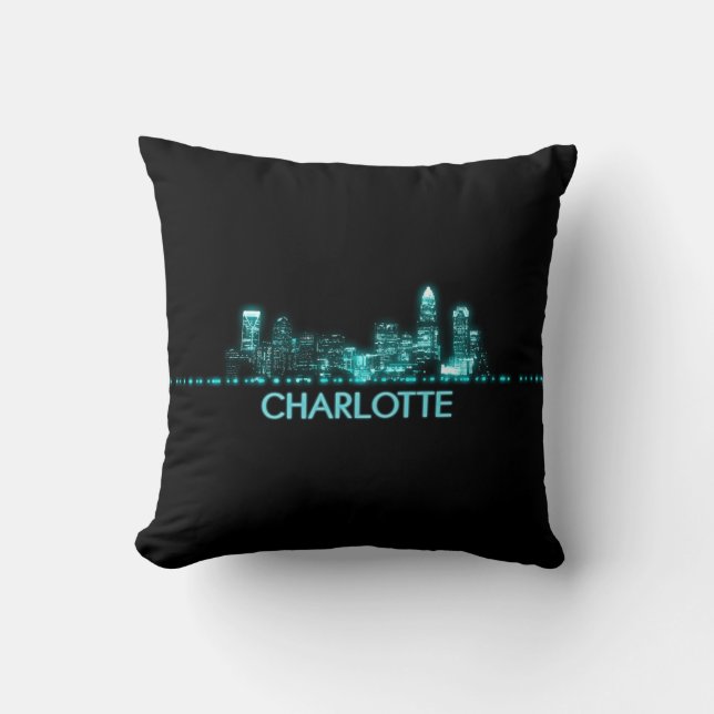 Cojín Decorativo Skyline de Charlotte (Anverso)