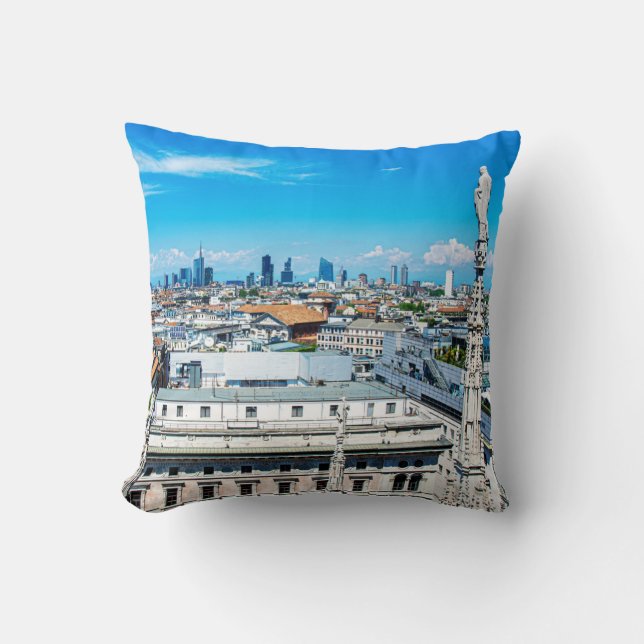 Cojín Decorativo Skyline de Milán (Anverso)