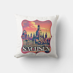 Cojín Decorativo Skyline Retro Sachsen