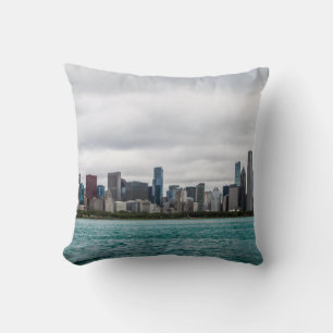 Cojín Decorativo Skylinechicago de Chicago, skyline, aerial, arquit