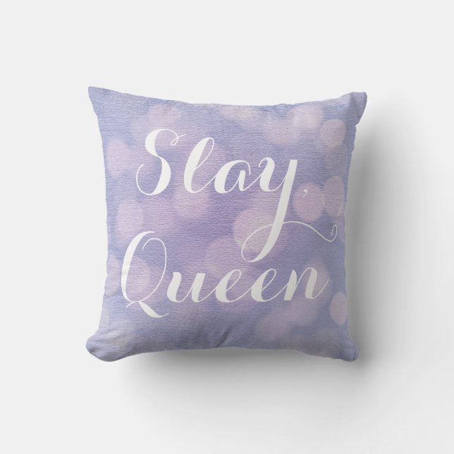 Cojín Decorativo Slay, Queen Purple Bokeh (Anverso)