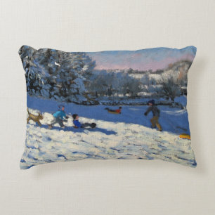 Cojín Decorativo Sledging cerca de Youlgreave Derbyshire