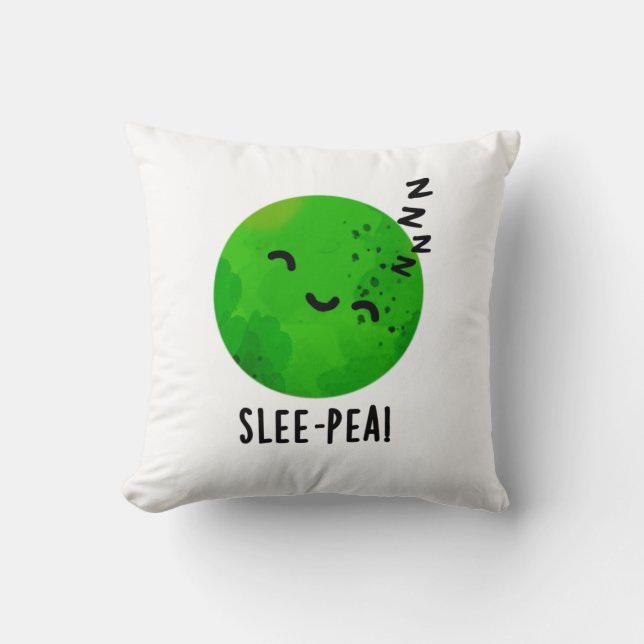 Cojín Decorativo Slee-pea Funny Sleeping Pea (Anverso)