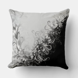 Cojín Decorativo Sleek Grey Black with Silver Details